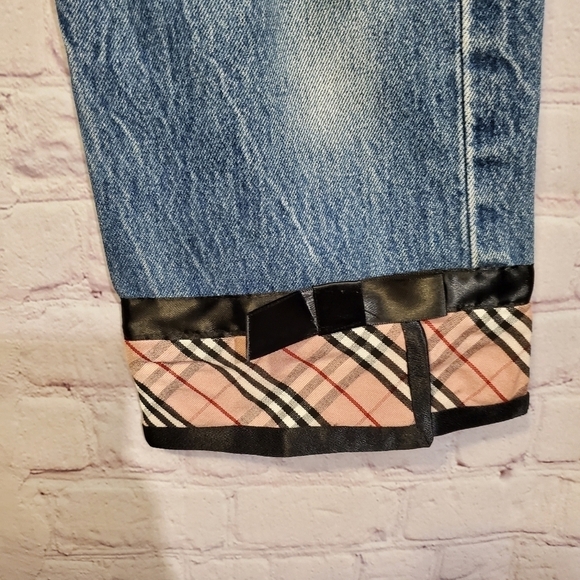 Levis by 3palms High Waisted Cropped Button Fly Cuffed - Picture 3 of 9